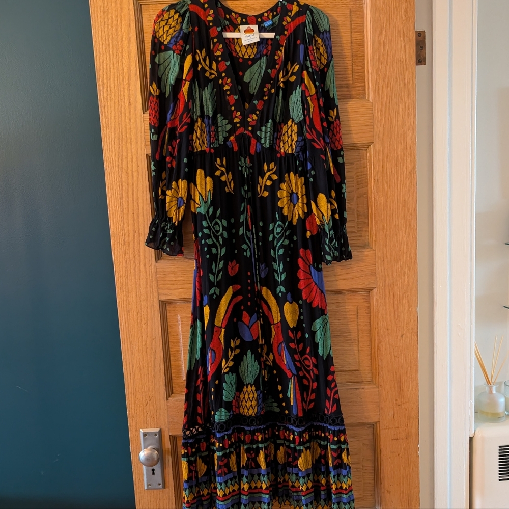 NWT FARM RIO x Anthropologie MAXI Dress Size Small FREE SHIP!